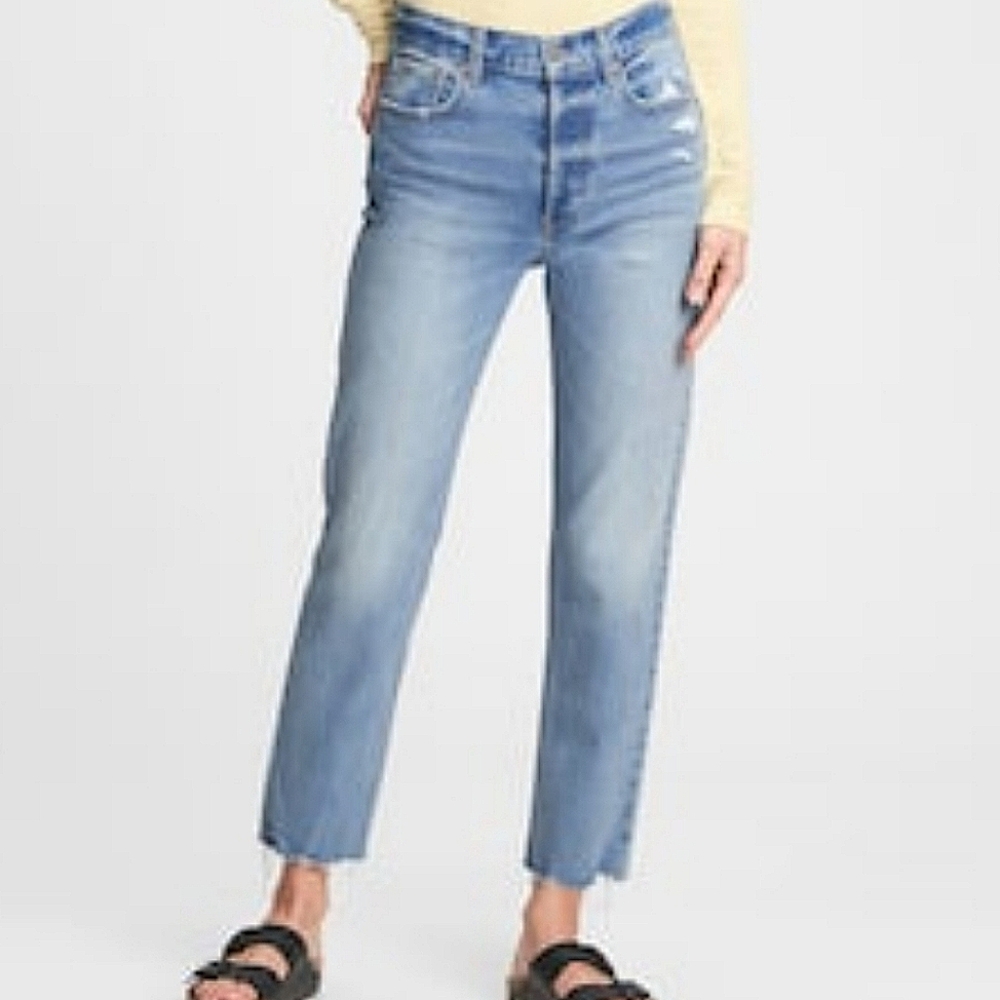 NWT GAP Real Straight Mid-Rise Ankle Jeans